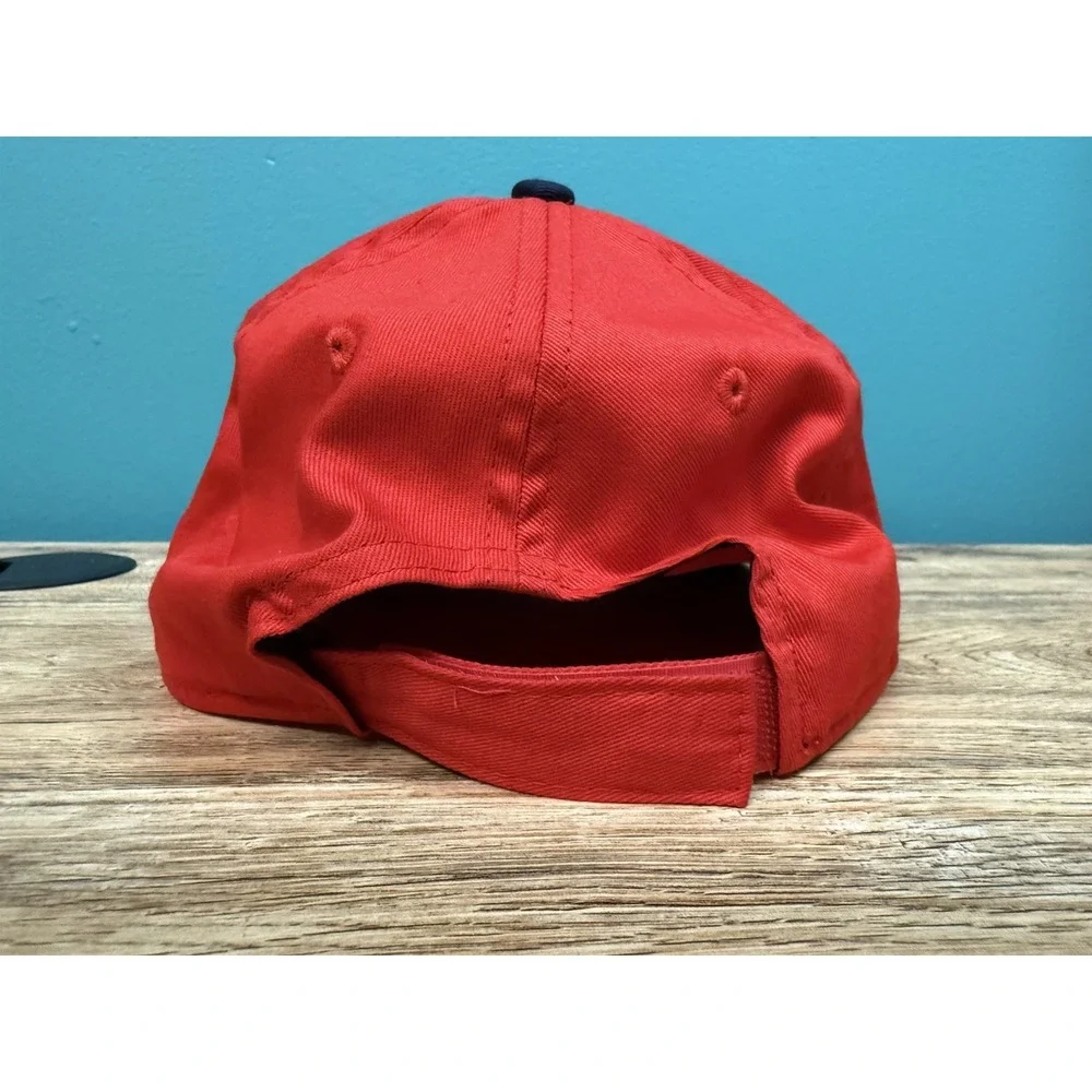 Washington Nationals W Cap Hat Mens Red Black New Era Hook And Loop Back